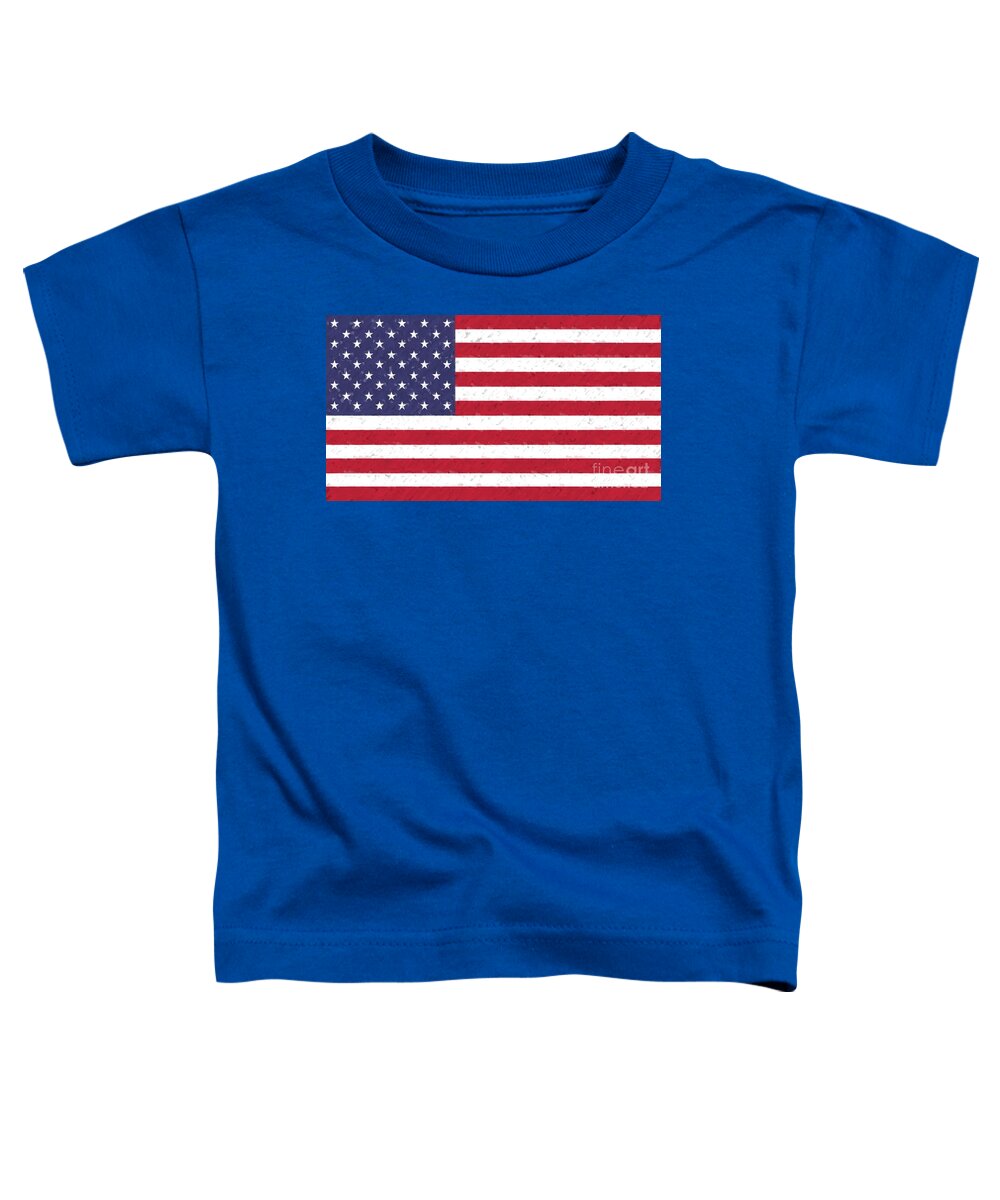 Flag Toddler T-Shirt featuring the digital art US Flag Brushed by Bill King
