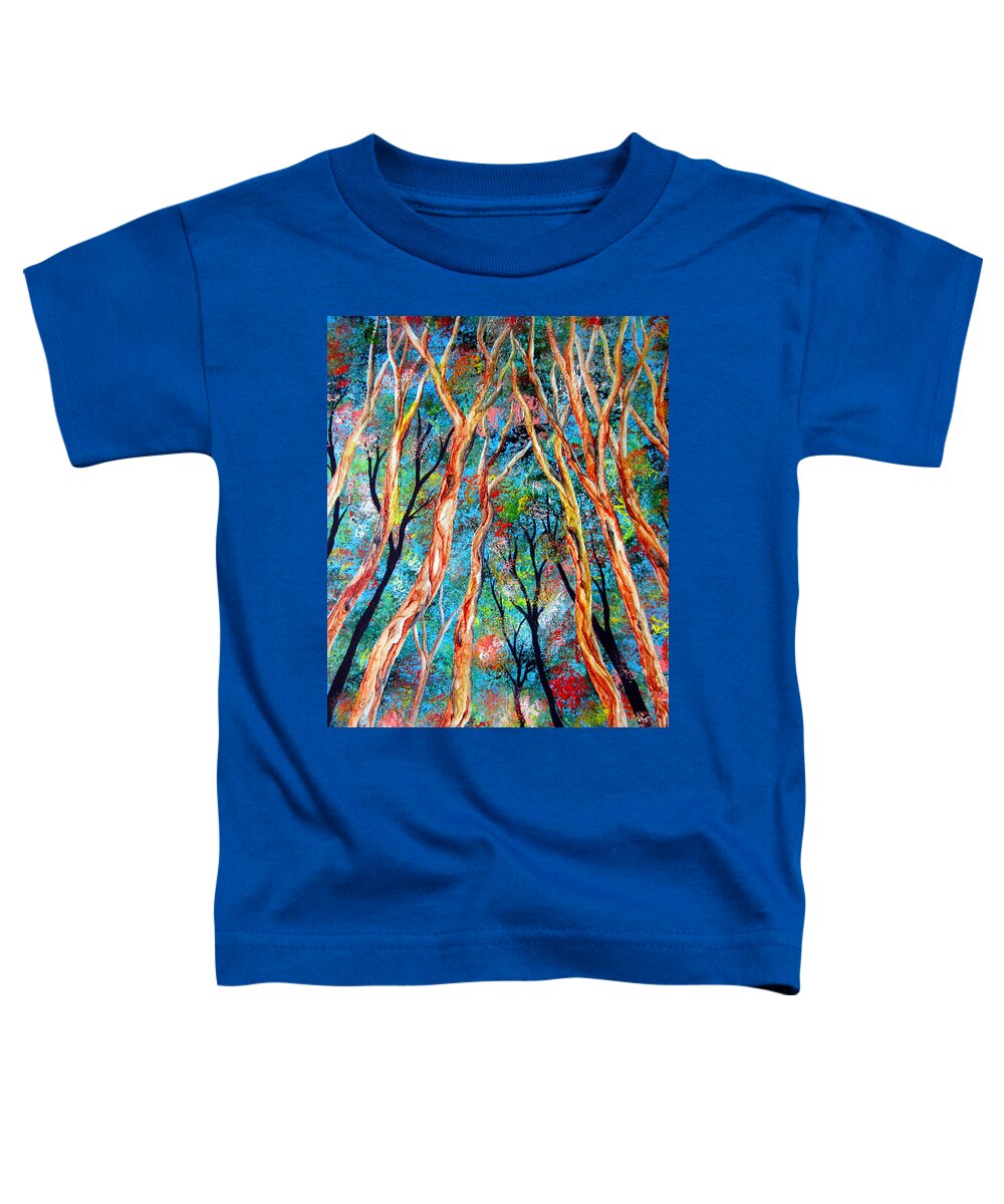 Forest Toddler T-Shirt featuring the painting Enchanted Karri Trees Forest #1 by Roberto Gagliardi