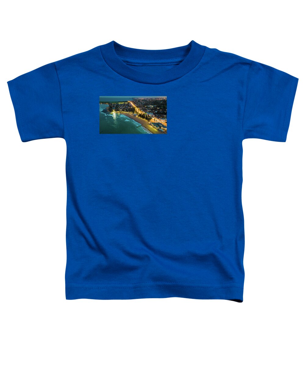 Clouds Toddler T-Shirt featuring the photograph Sunset Panorama of the Northern Beaches of Sydney No 2 by Andre Petrov