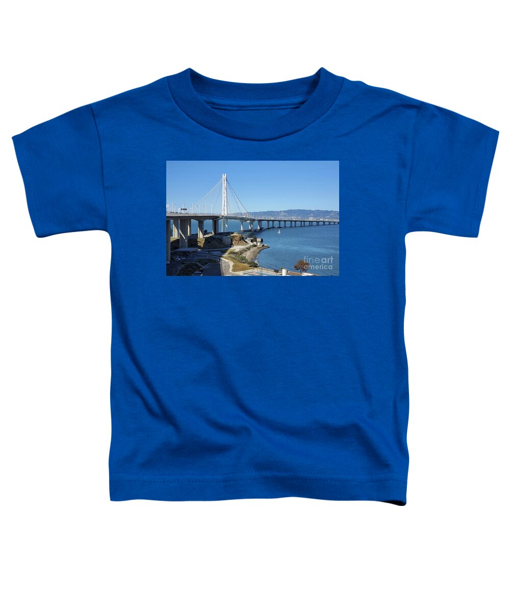 Wingsdomain Toddler T-Shirt featuring the photograph The New Oakland Side of the San Francisco Oakland Bay Bridge 20220514_162743 #2 by Wingsdomain Art and Photography