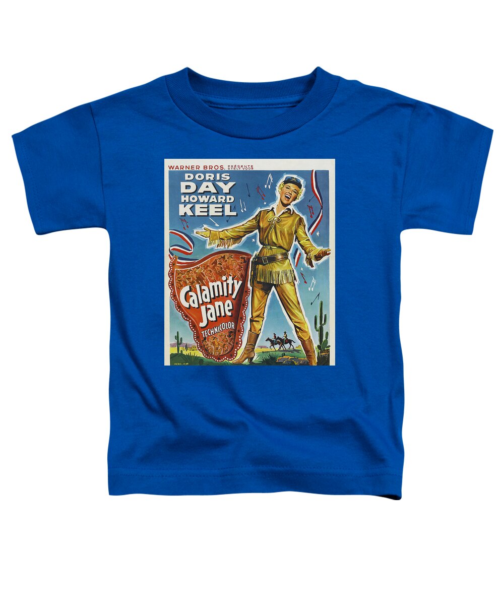 Doris Toddler T-Shirt featuring the mixed media ''Calamity Jane'' - 1953 by Stars on Art