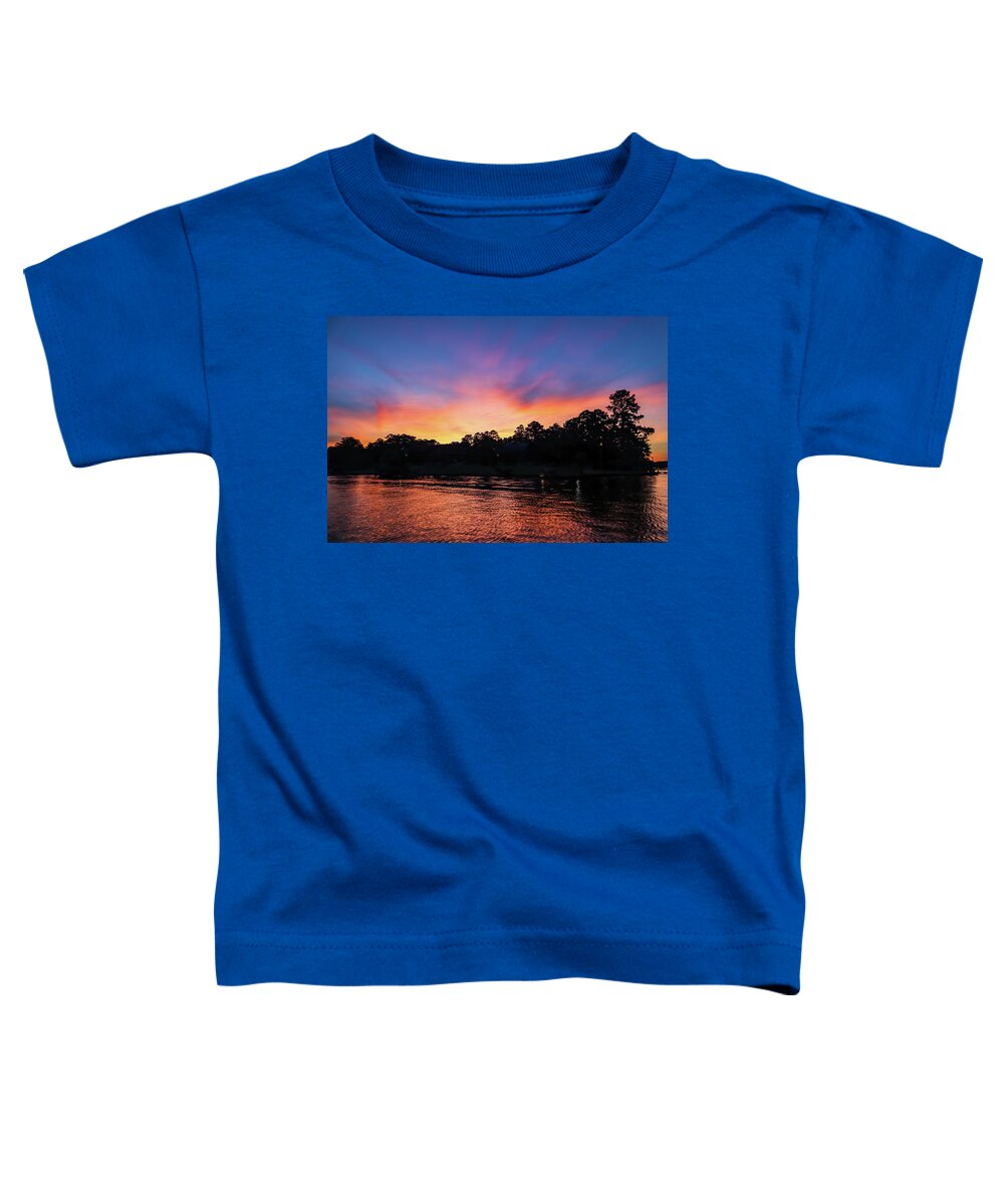 Lake Toddler T-Shirt featuring the photograph A Lake Corner Display by Ed Williams
