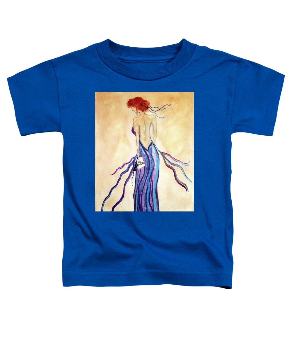 Mask Toddler T-Shirt featuring the painting After the Opera by Artist Linda Marie