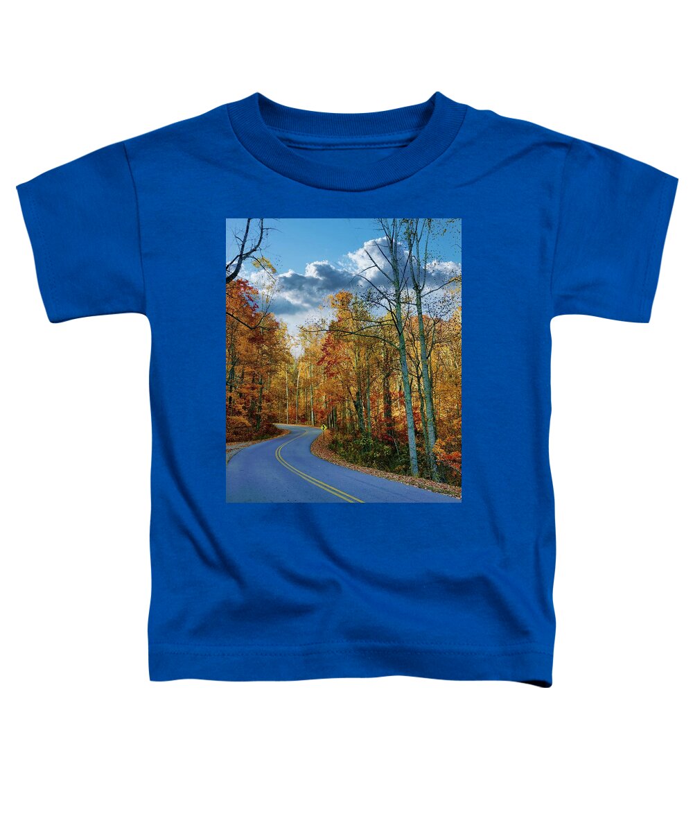 Curves Toddler T-Shirt featuring the photograph Around the Next Curve by Allen Nice-Webb