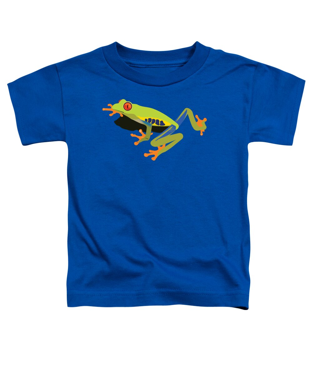 Red Eye Tree Frog Toddler T-Shirt featuring the digital art Red Eye Tree Frog by David Millenheft