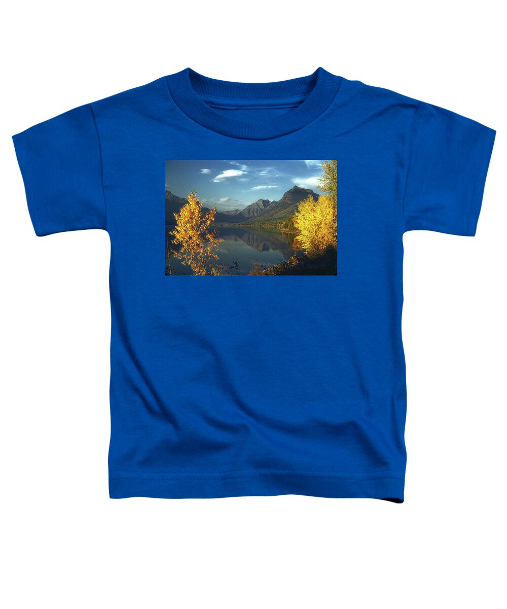 Lake Toddler T-Shirt featuring the photograph Autumn Lake Reflections by Russel Considine