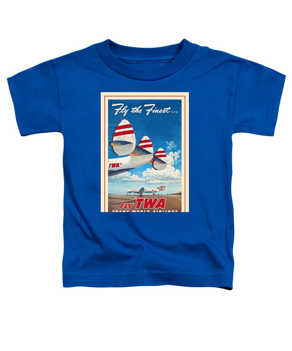 Vintage Airlines Toddler T-Shirt featuring the photograph Aviation Art 55 by Andrew Fare