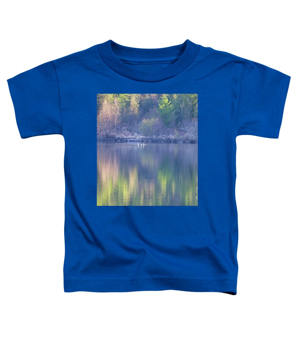 Gavia Arctica Toddler T-Shirt featuring the photograph Black-throated Divers, Loons, Gavia arctica by Tony Mills