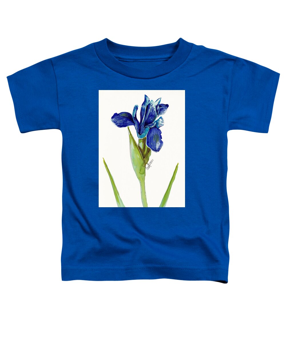 Iris Toddler T-Shirt featuring the painting Blue Me by George Cret