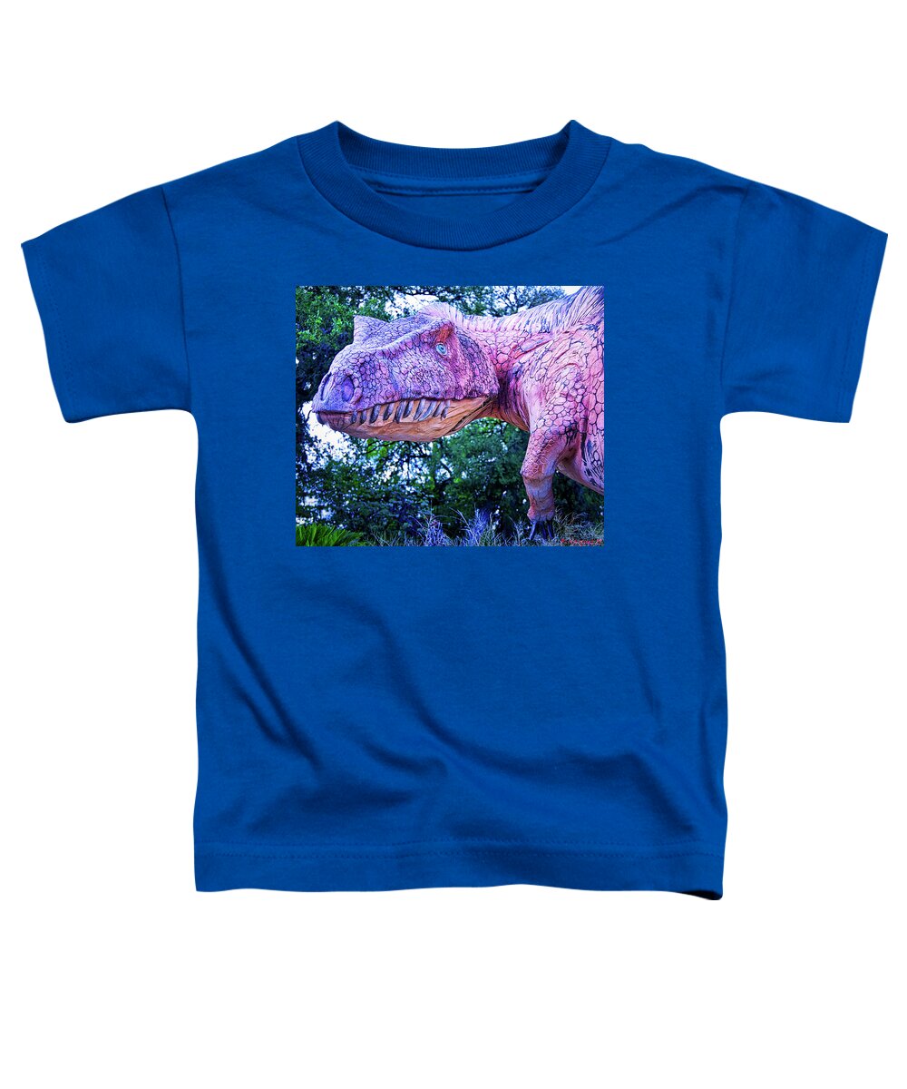 Dinosaur Toddler T-Shirt featuring the digital art Braiden's Dinosaur by Rene Vasquez