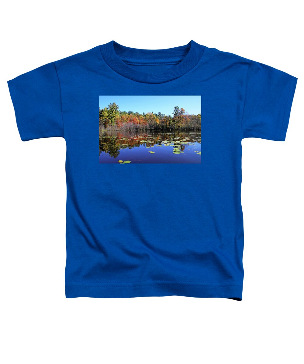 Key River Toddler T-Shirt featuring the photograph Calm Shallows Of The Key River In Fall by Debbie Oppermann
