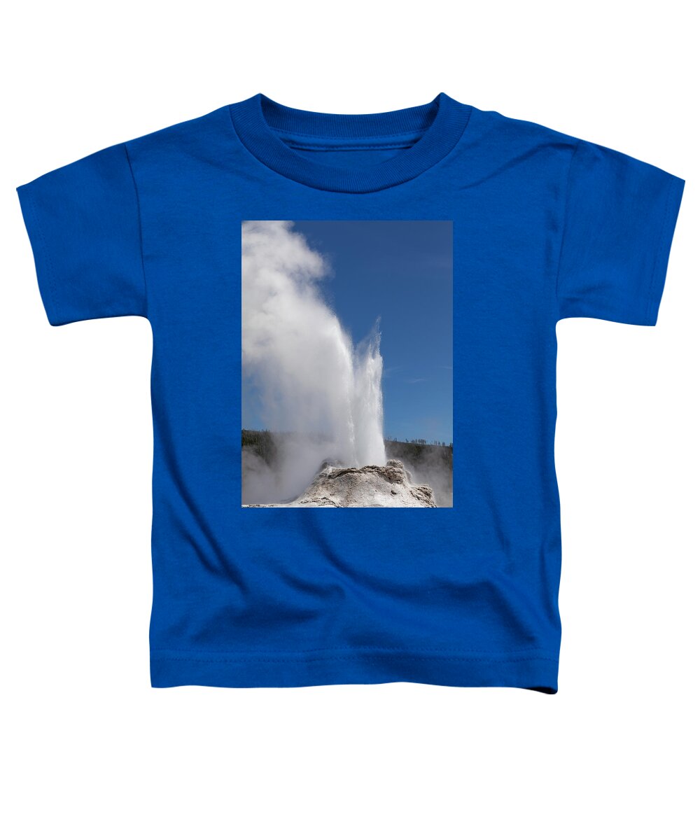 Yellowstone Toddler T-Shirt featuring the photograph Castle Geyser by James Marvin Phelps