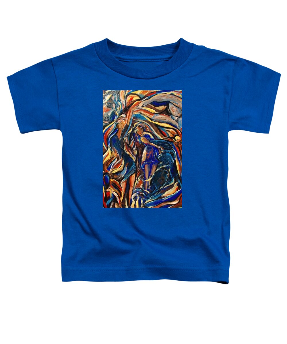 Nature Toddler T-Shirt featuring the painting Celebrate by Dawn Caravetta Fisher