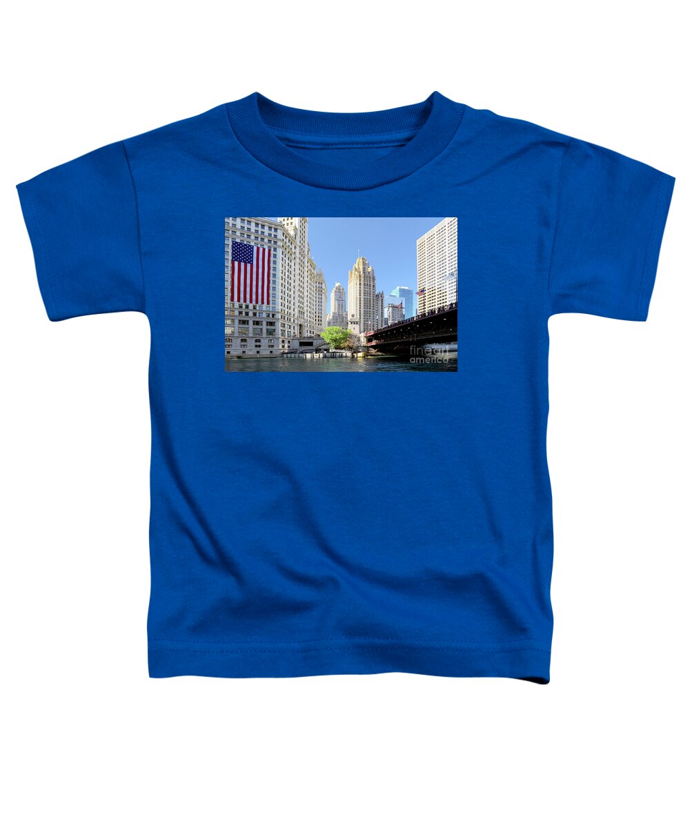 City Toddler T-Shirt featuring the photograph Chicago on the 4th of July by Gunther Allen