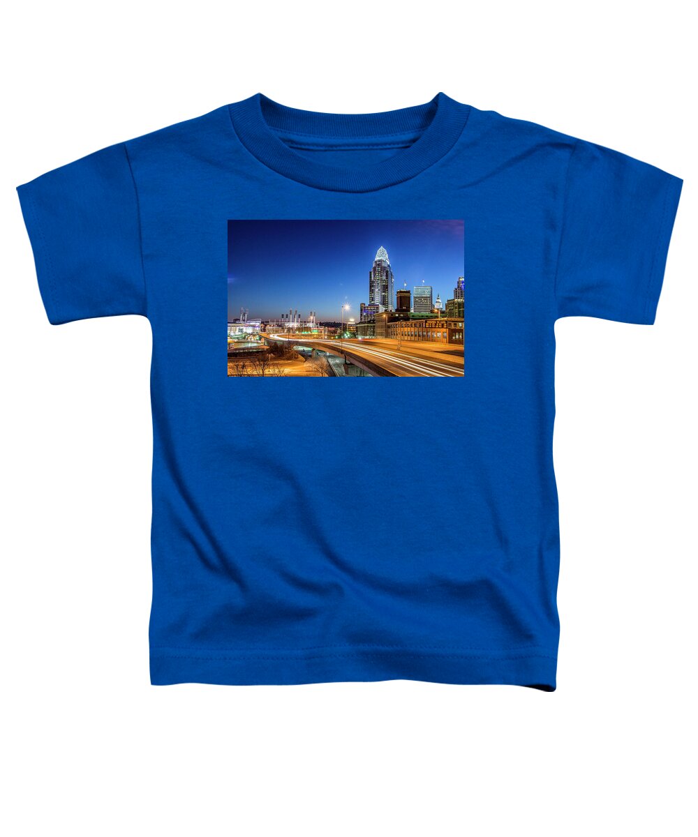 Town Toddler T-Shirt featuring the photograph Cincinnati Ohio Long Exposure by Dave Morgan