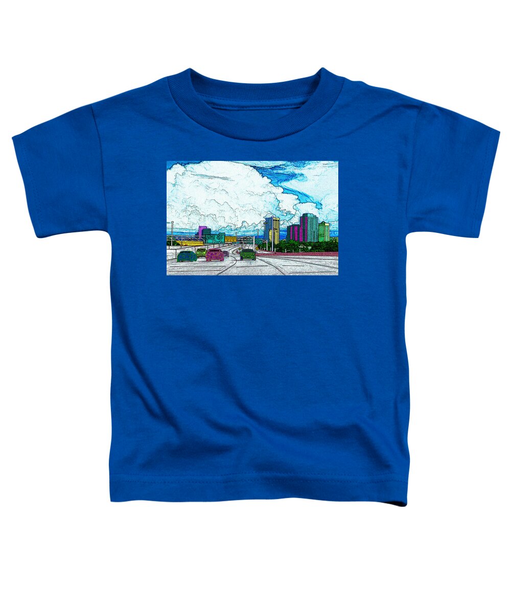 Clouds Toddler T-Shirt featuring the digital art Clouds Over Jacksonville by Rod Whyte
