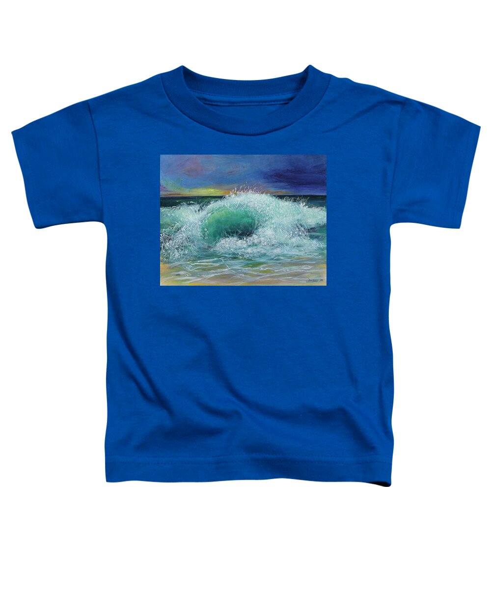 Top Seller Toddler T-Shirt featuring the painting Crashing Wave by Dorsey Northrup