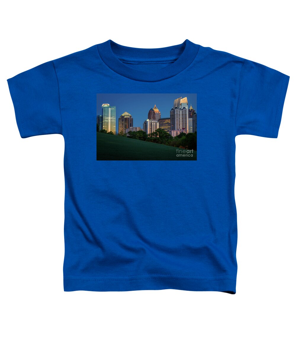 Midtown Toddler T-Shirt featuring the photograph Dawn In Midtown Atlanta by Doug Sturgess