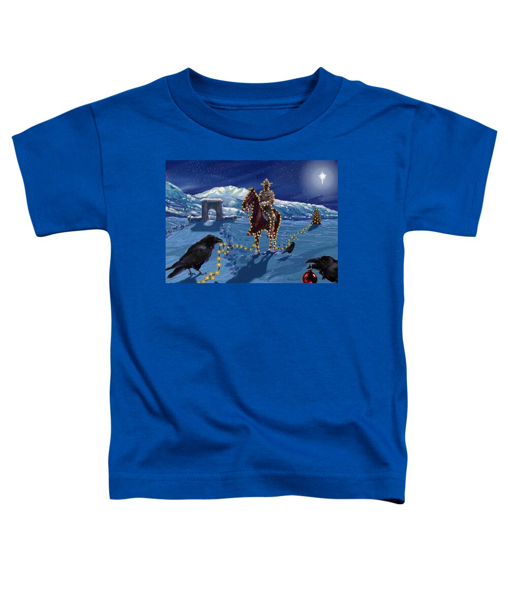 Yellowstone Toddler T-Shirt featuring the digital art Electric Ranger by Les Herman