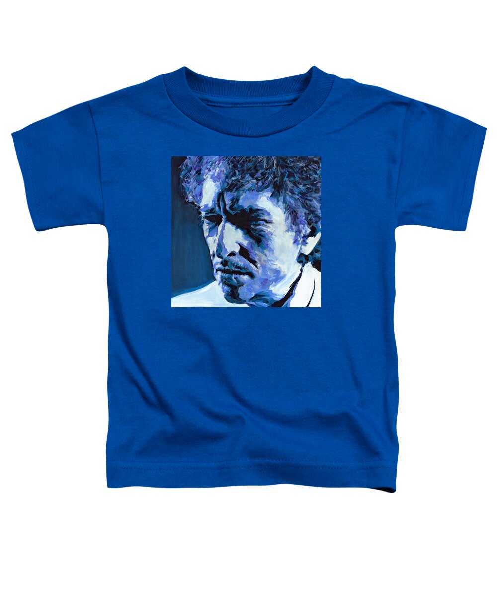 Bob Dylan Toddler T-Shirt featuring the painting First Among Equals Second To None -Portrait of the Legend BOB DYLAN by Tanya Filichkin