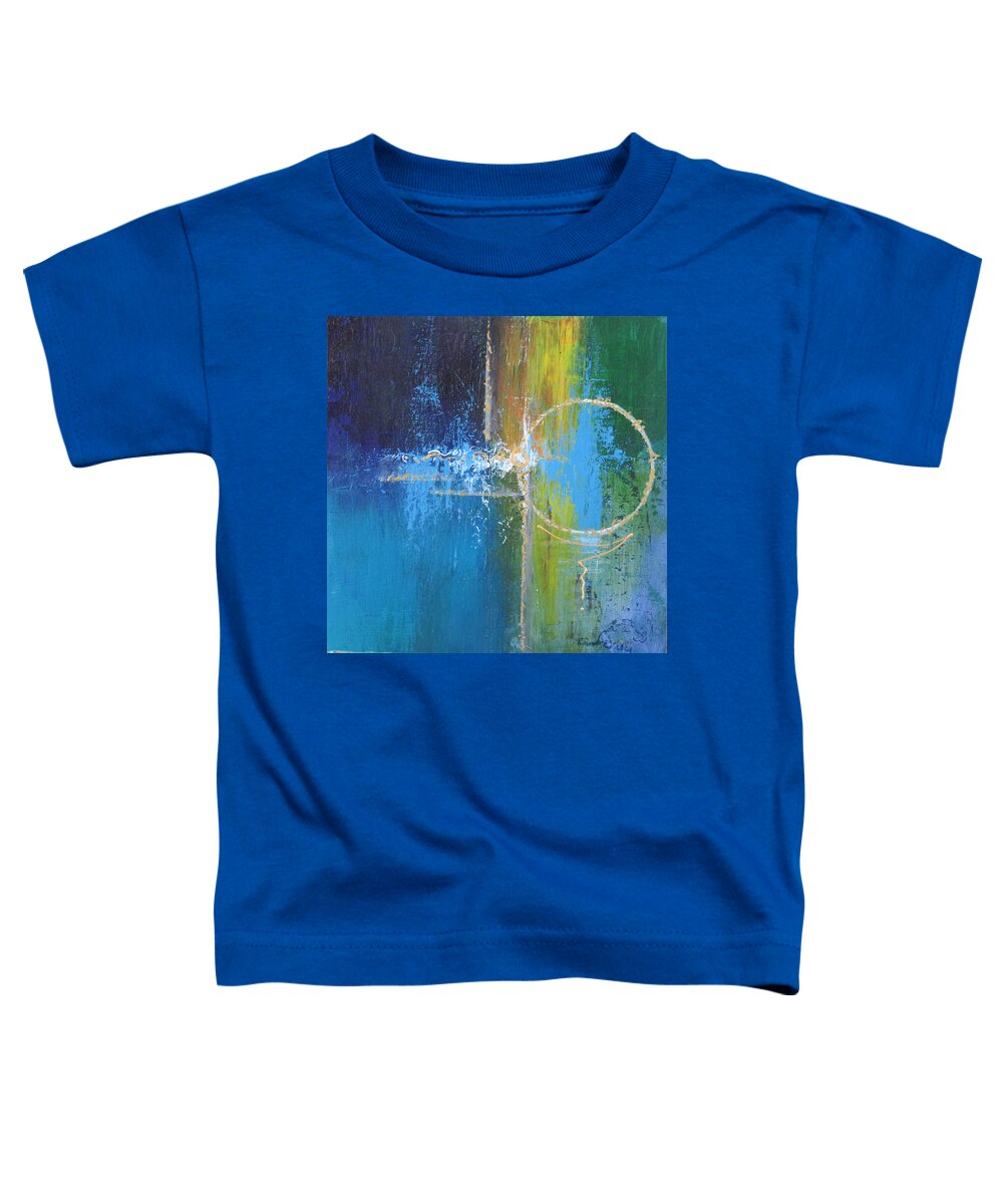 Abstract Toddler T-Shirt featuring the painting Galactalinguatic by Raymond Fernandez