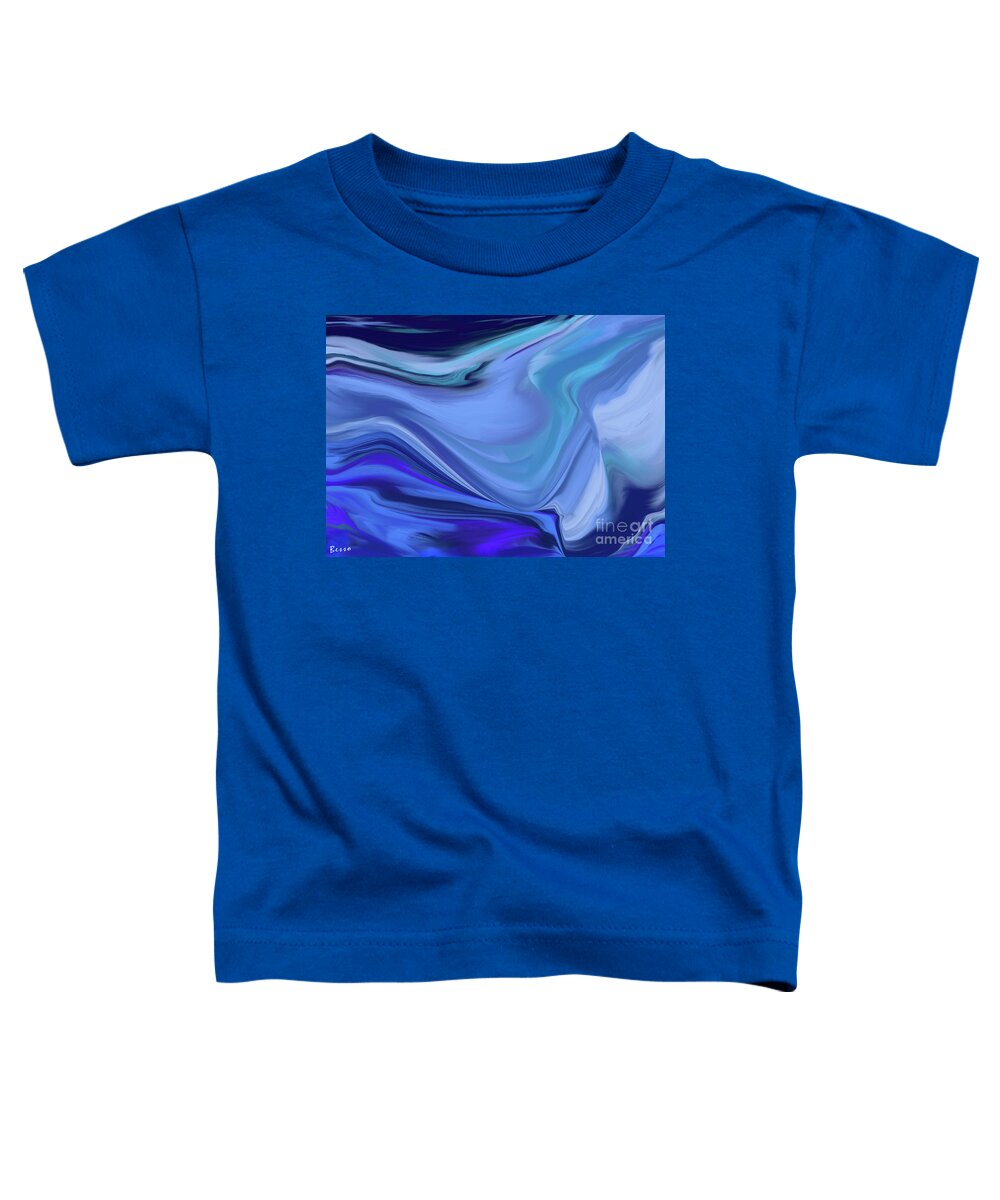 Abstract Toddler T-Shirt featuring the digital art Harmonious Fluidity by Mars Besso