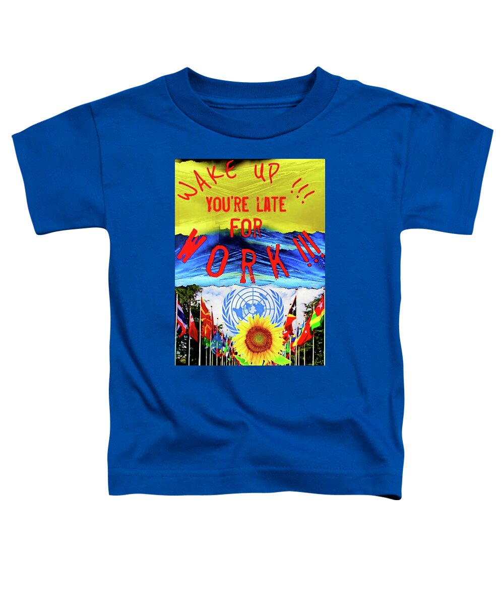 Ukraine Toddler T-Shirt featuring the digital art Hashtag For Ukraine Support Again by Stephen Battel