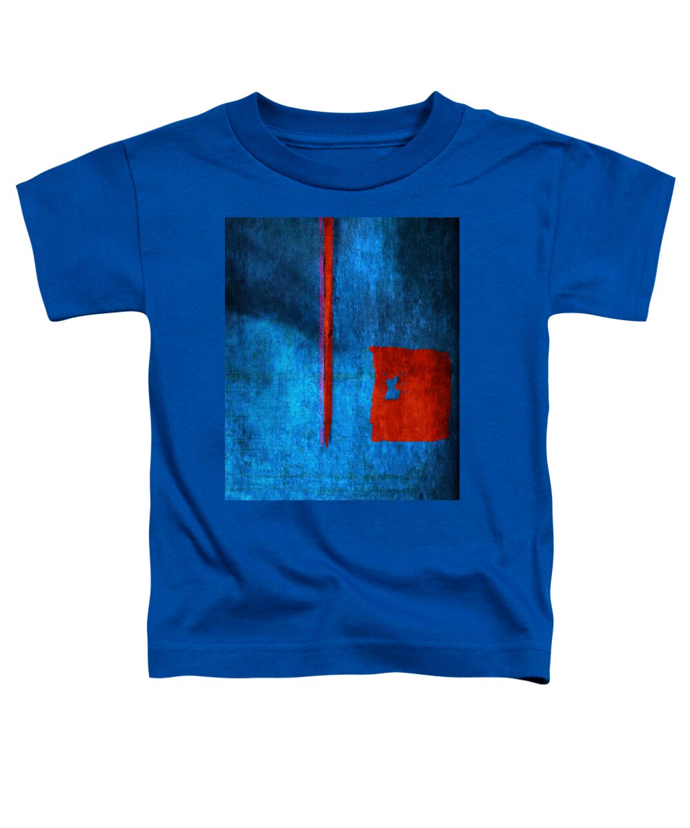 Abstract Toddler T-Shirt featuring the digital art I See A Red Door by Ken Walker