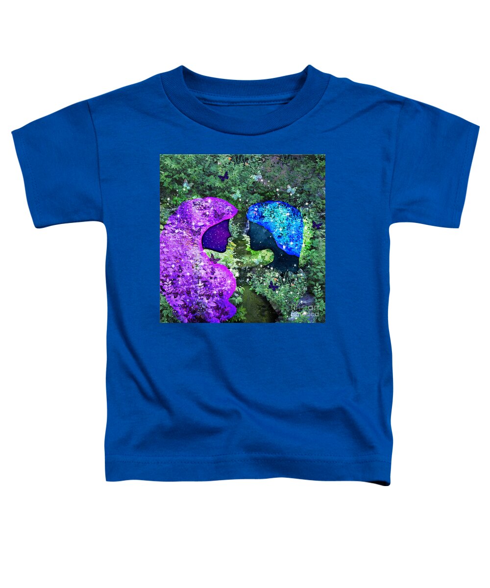 Spiritual Art Toddler T-Shirt featuring the mixed media In The Beginning by Diamante Lavendar