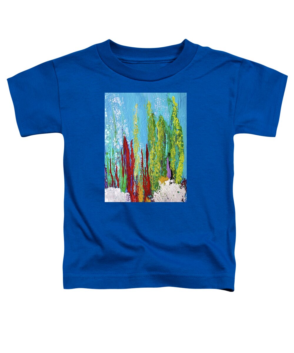Abstract Toddler T-Shirt featuring the painting In the Depths 4 by Sharon Williams Eng