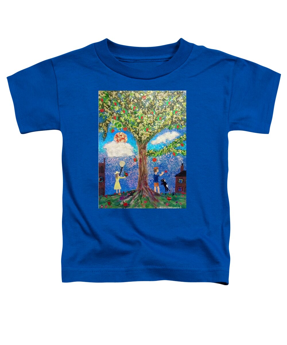 Tree Toddler T-Shirt featuring the mixed media Investigating Gravity by David Westwood