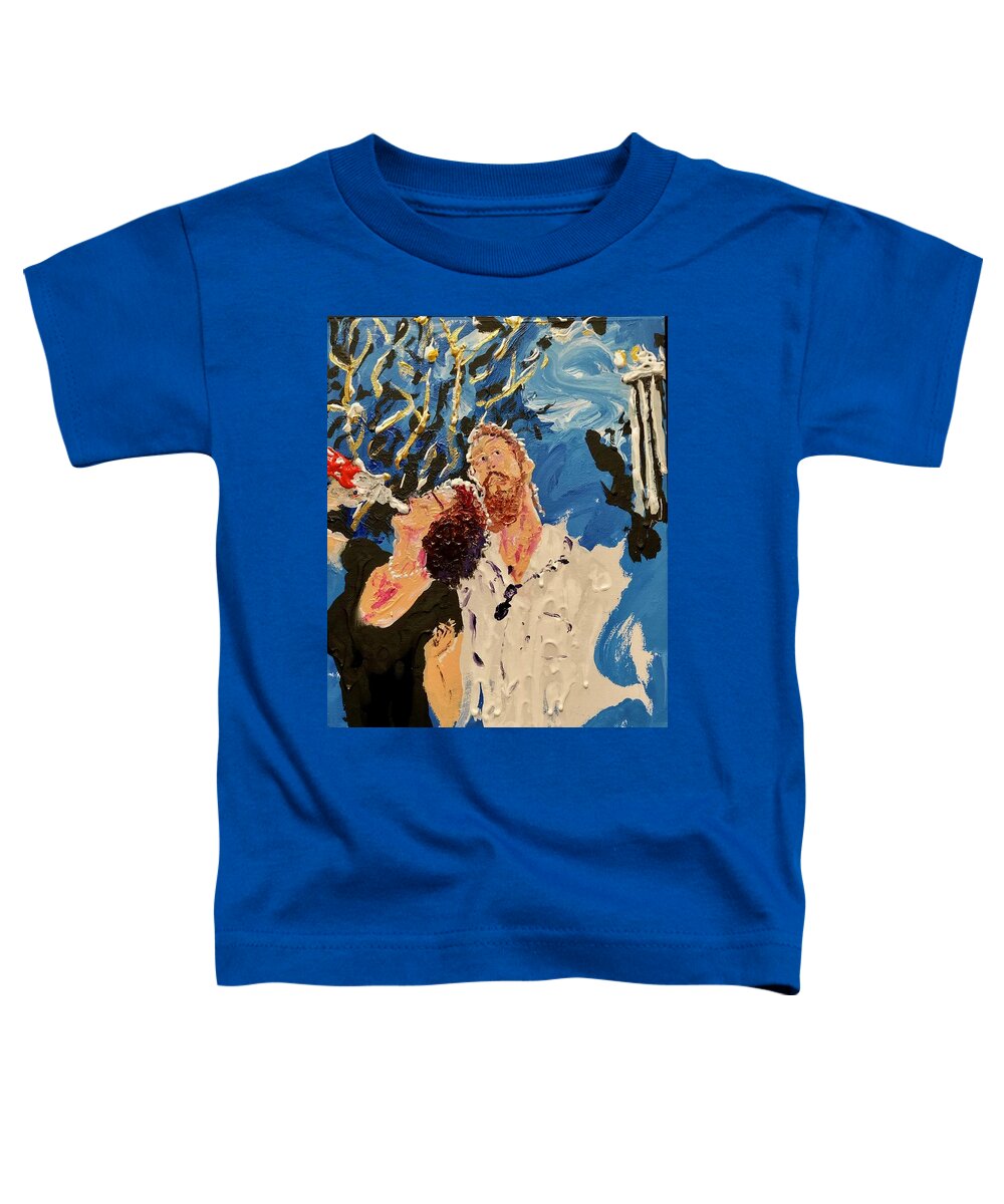 Portrait Toddler T-Shirt featuring the painting Jessica and Stephen by Bethany Beeler