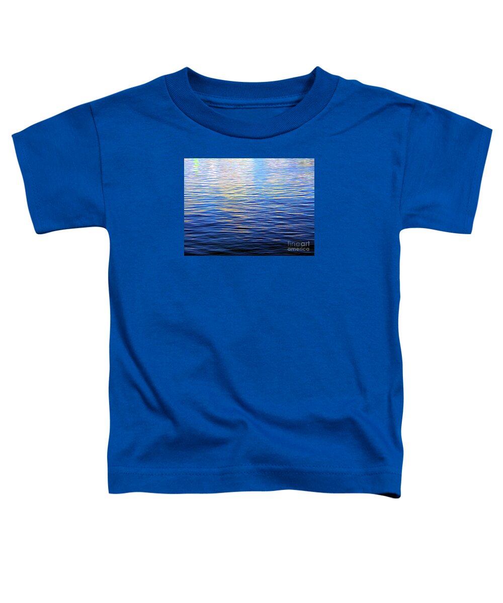 Lake Erie Ripples And Reflections Abstract Expressionism Effect Toddler T-Shirt featuring the photograph Lake Erie Ripples and Reflections Abstract Expressionism Effect by Rose Santuci-Sofranko