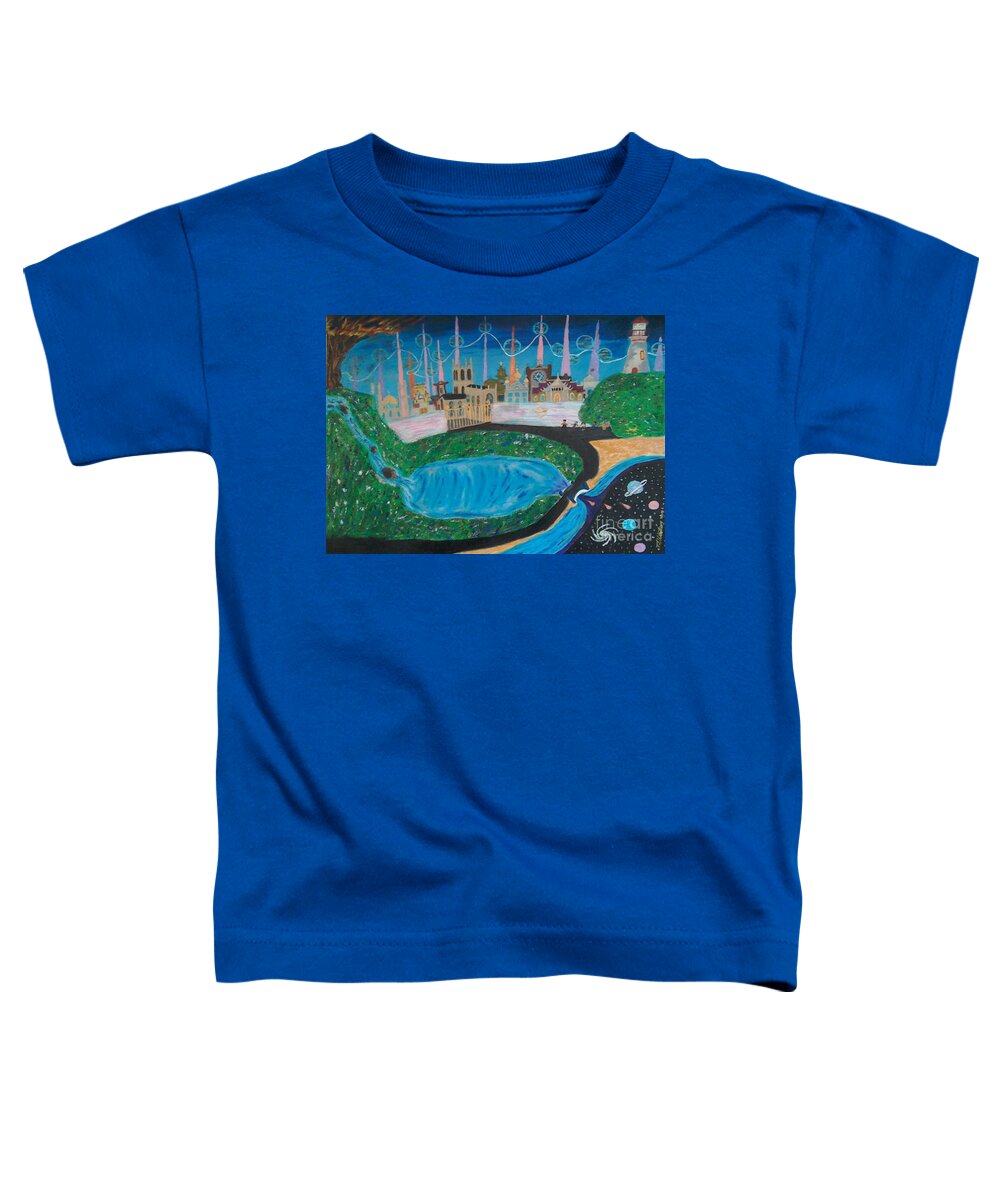 God Toddler T-Shirt featuring the painting Life and Death recycle by David Westwood