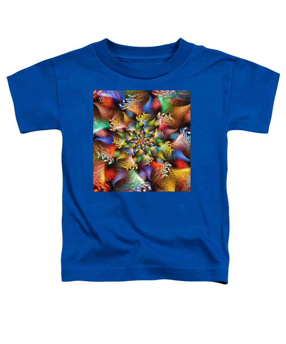 Abstract Toddler T-Shirt featuring the digital art LogTile Bipolar Pre-Recip Spiral, Too by Peggi Wolfe