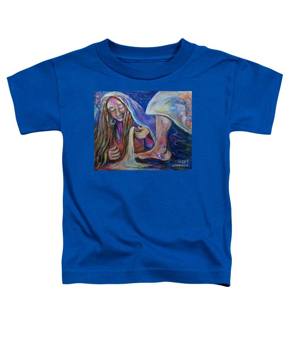 Prophetic Art Toddler T-Shirt featuring the painting Love Poured Out by Deborah Nell