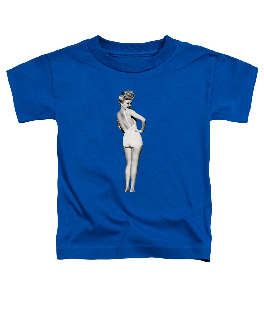 Pin-up Toddler T-Shirt featuring the photograph Million dollar legs pin up girl by Delphimages Photo Creations