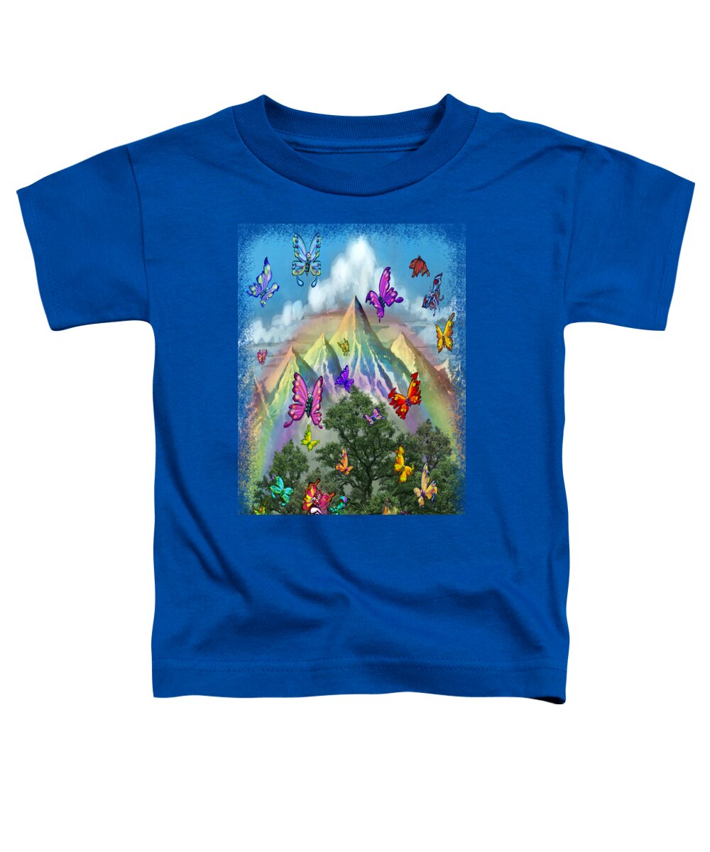 Mountain Toddler T-Shirt featuring the digital art Mountain Magic by Kevin Middleton