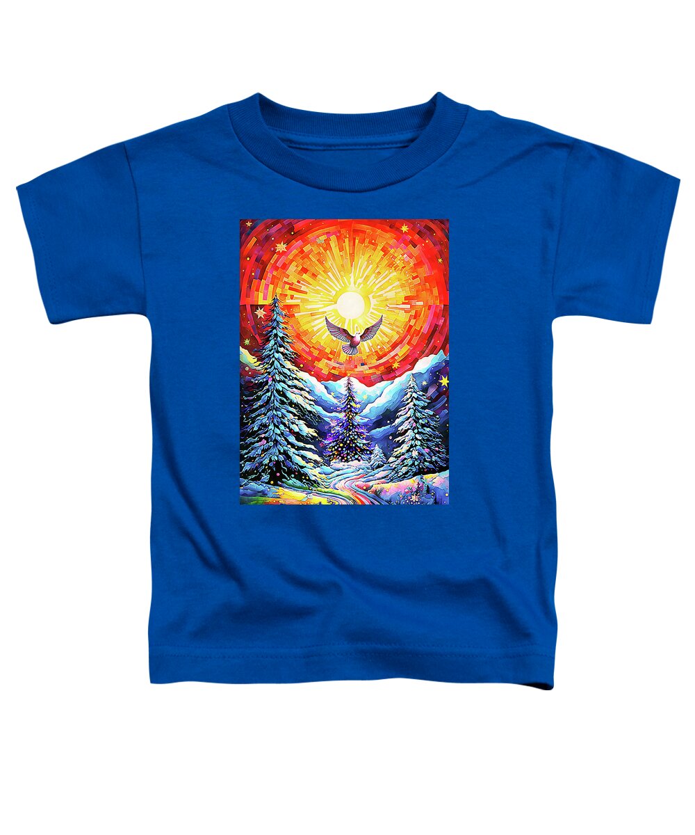Christmas Toddler T-Shirt featuring the digital art Peace for Christmas by Peggy Collins