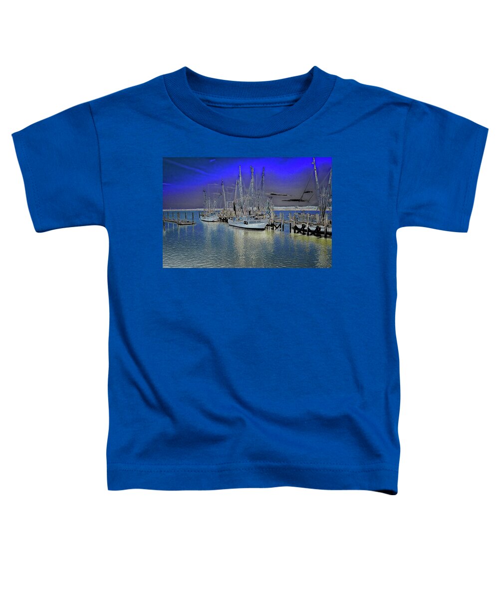 Marietta Georgia Toddler T-Shirt featuring the photograph Port Royal Shrimp Boats by Tom Singleton