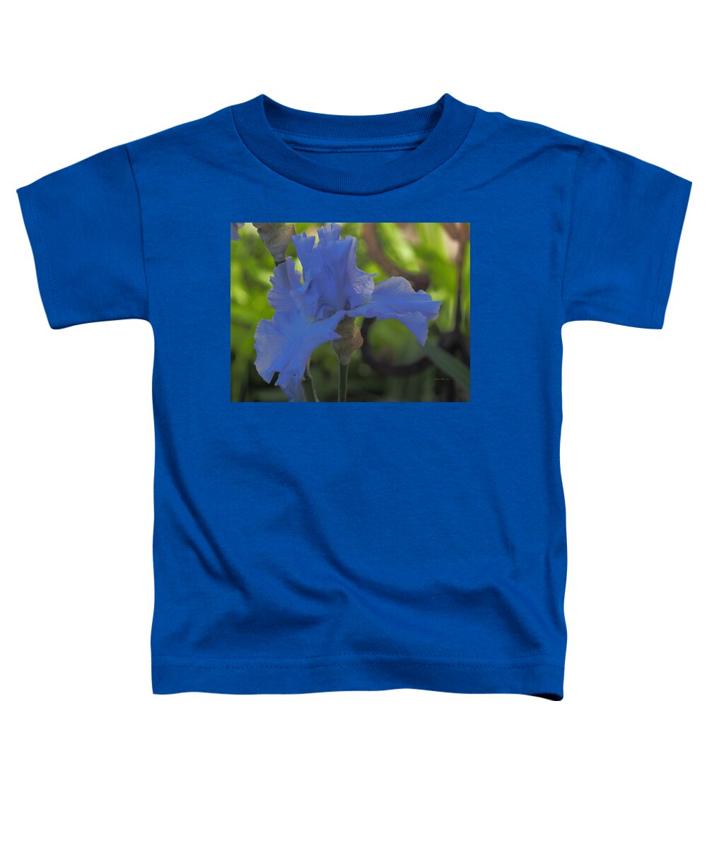 Botanical Toddler T-Shirt featuring the photograph Power Blue Iris by Richard Thomas