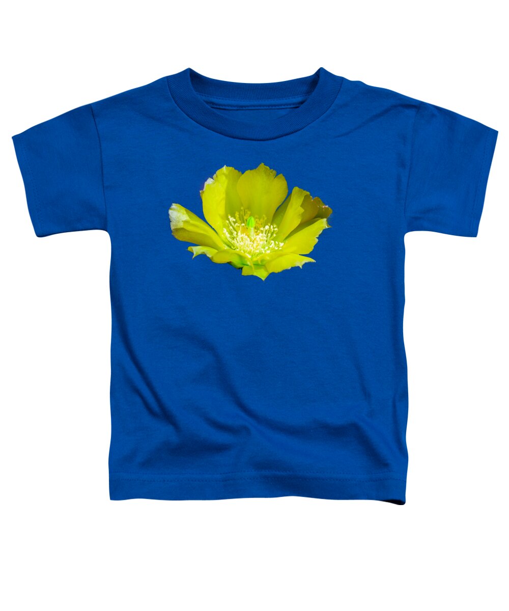 Floral Toddler T-Shirt featuring the photograph Prickly Pear Flower 25105 by Mark Myhaver