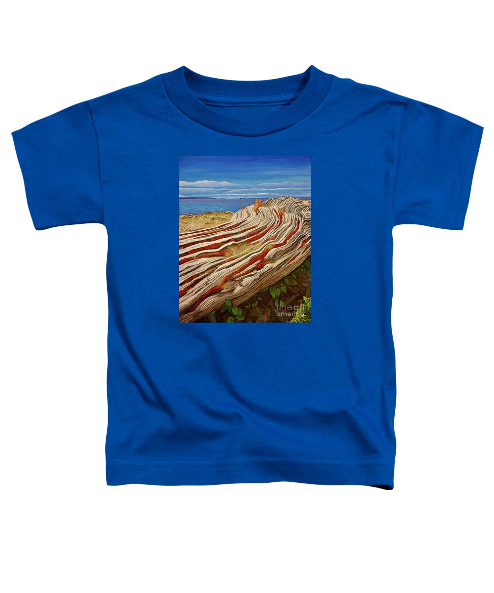 Vancouver Toddler T-Shirt featuring the painting Return to the Sea by Reb Frost
