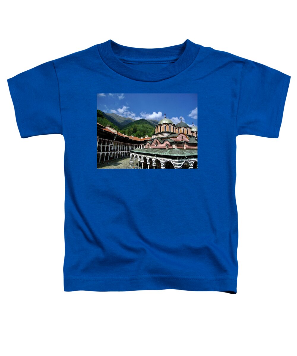  Toddler T-Shirt featuring the photograph Rila Monastery by Annamaria Frost