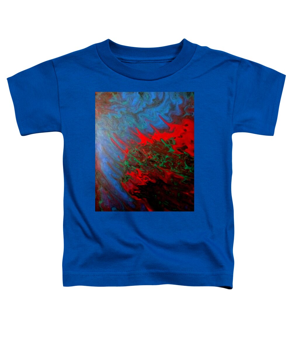 Horns Toddler T-Shirt featuring the painting Sea Horns by Anna Adams