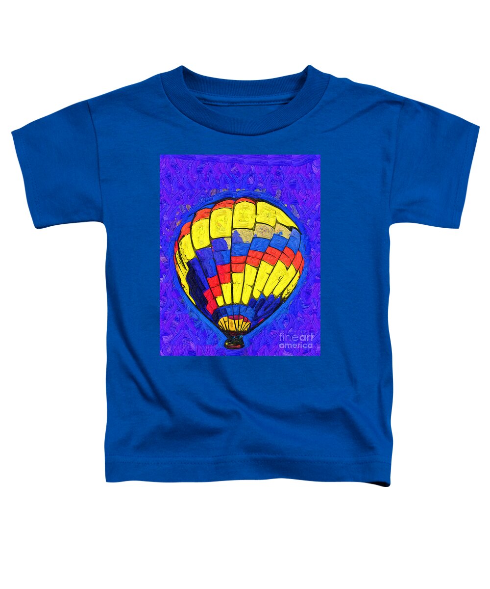 Hot-air Toddler T-Shirt featuring the digital art Singular Flight by Kirt Tisdale