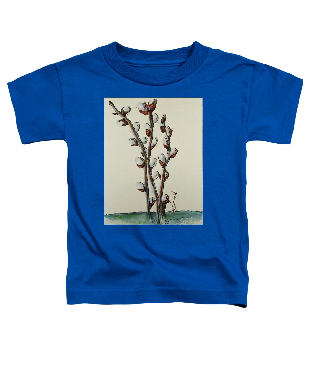Pussy Willow Toddler T-Shirt featuring the painting Spring Is Coming by Dale Bernard