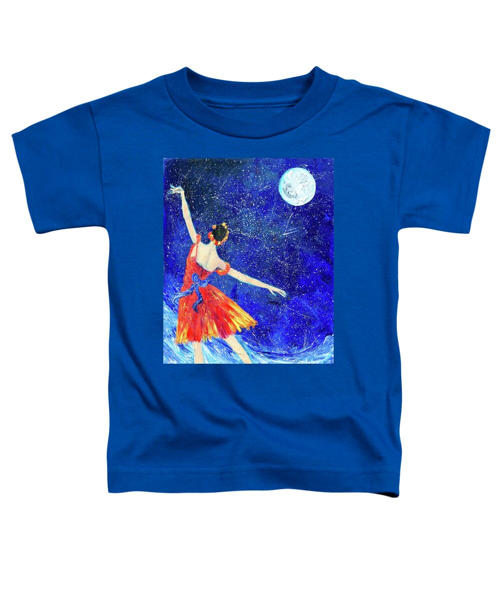  Toddler T-Shirt featuring the painting Starry Ribbon by Chiara Magni