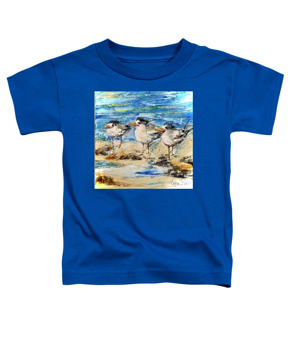Terns Toddler T-Shirt featuring the painting Terns by Lynn Shaffer