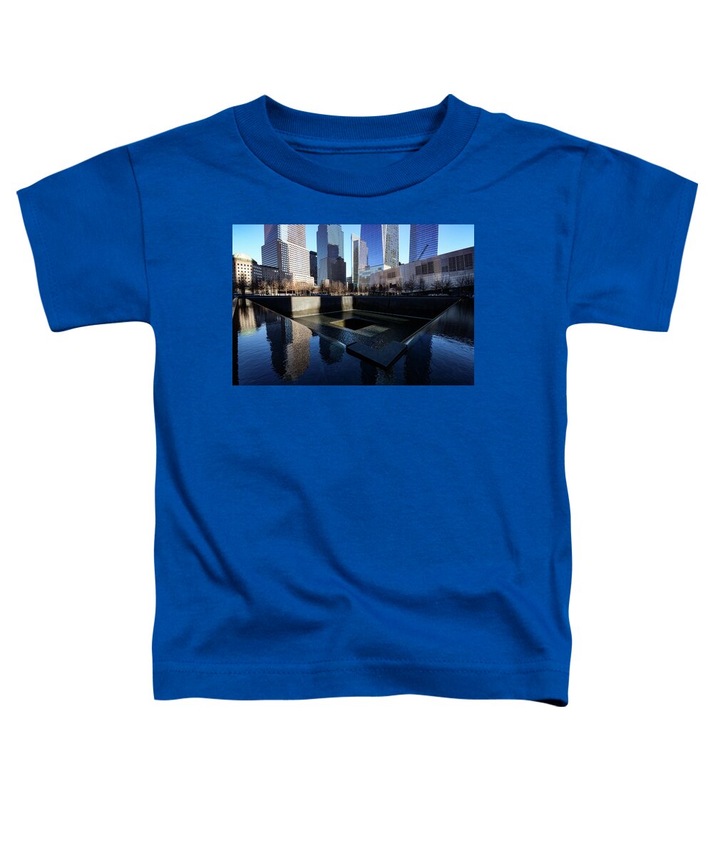 9/11 Toddler T-Shirt featuring the photograph For The Survivors - Ground Zero, 9/11 Memorial. New York City by Earth And Spirit